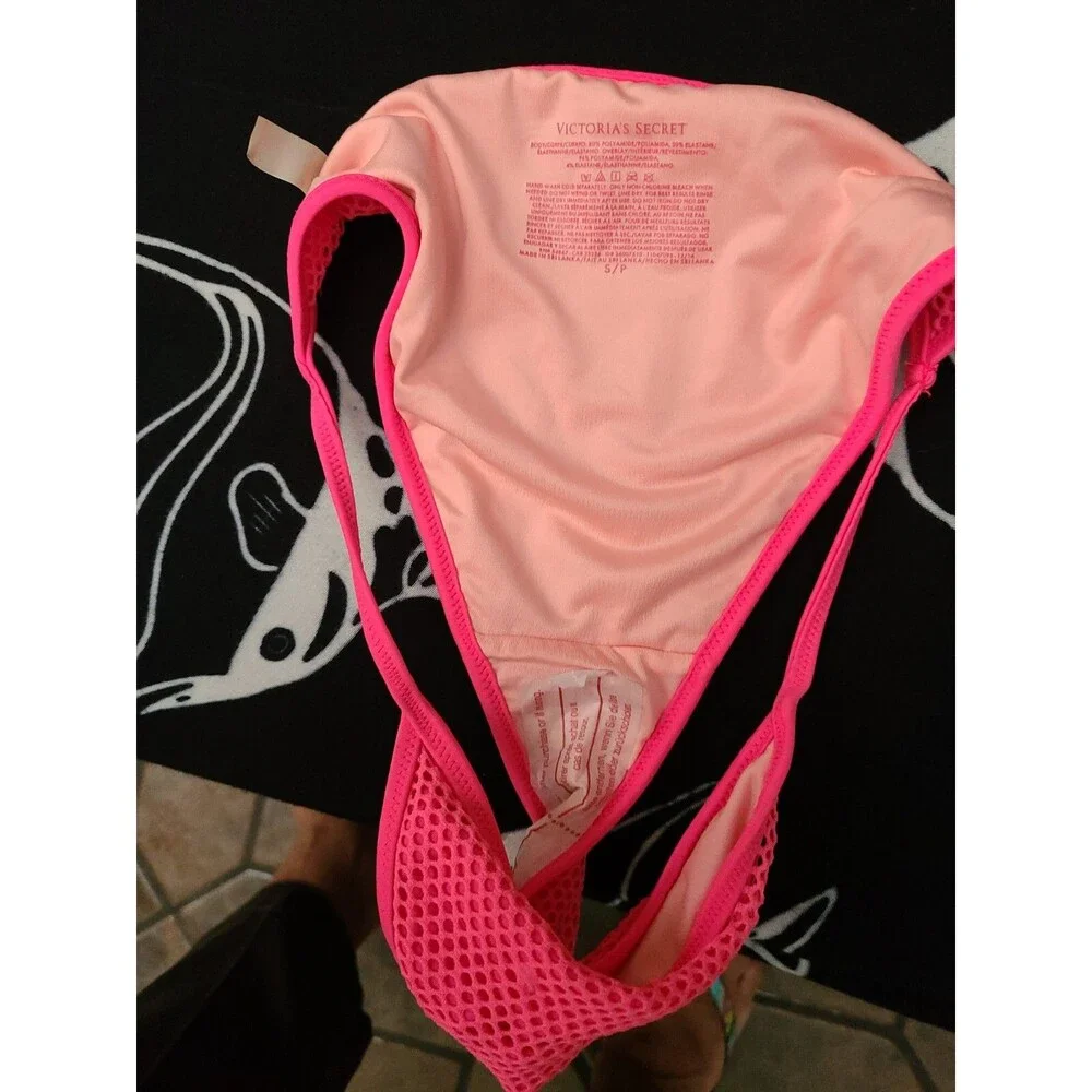 VICTORIA SECRET SIZE Small Neon PINK BIKINI SWIM BOTTOM